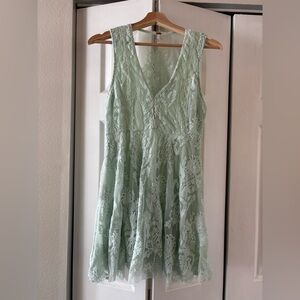 Women’s Free People Mint Green ‘Reign Over Me’ Dress